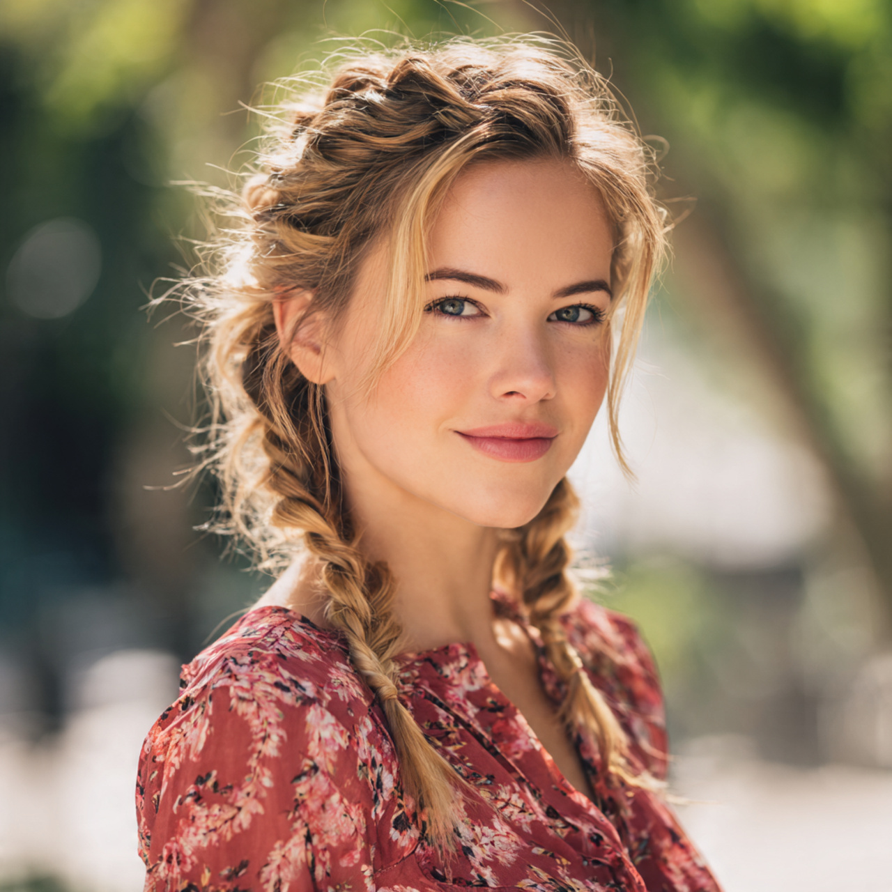 an attractive woman having easy greasy side braid