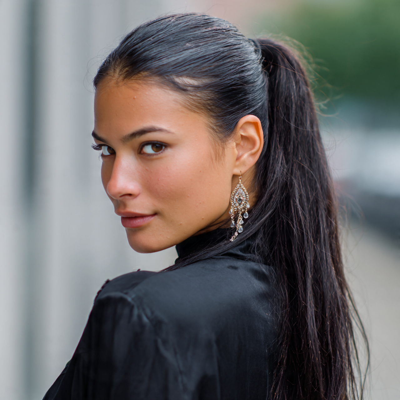 an attractive woman having easy greasy sleek low p