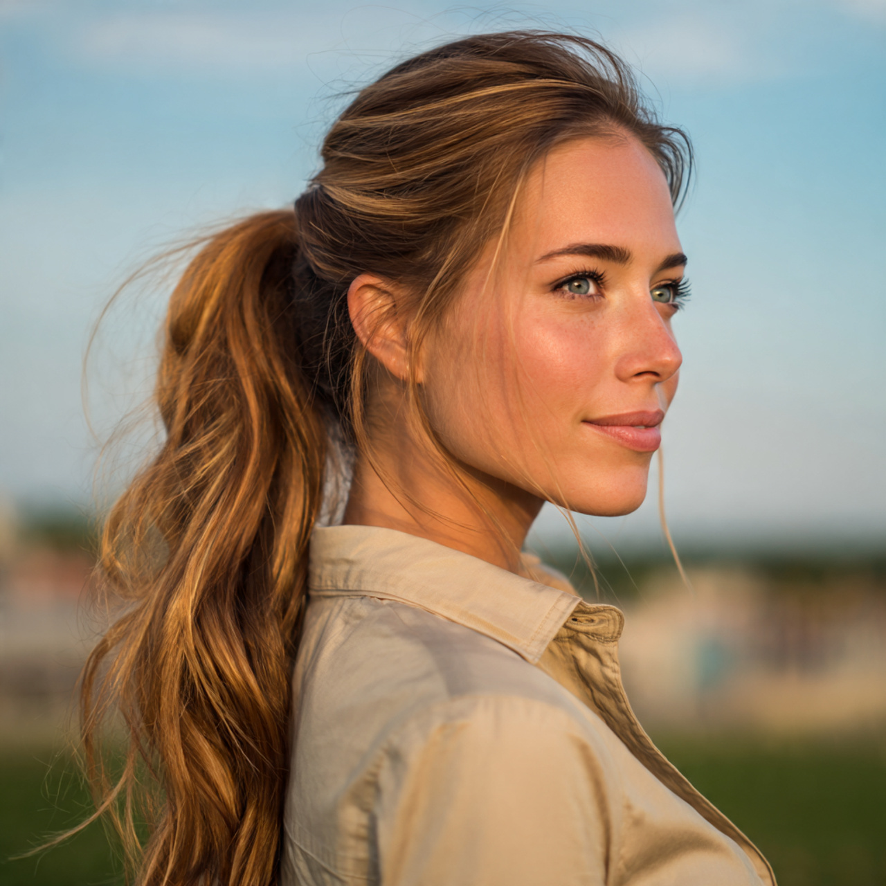 an attractive woman having easy lazy classic low p