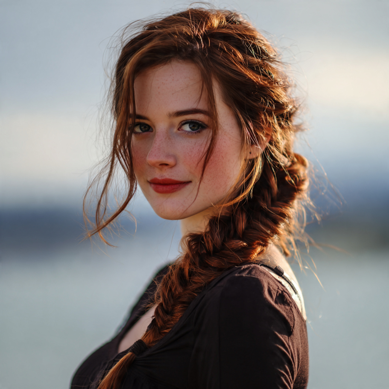 an attractive woman having easy loose side braid h 1