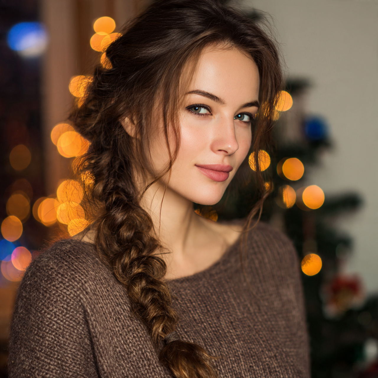 an attractive woman having easy loose side braid h 2