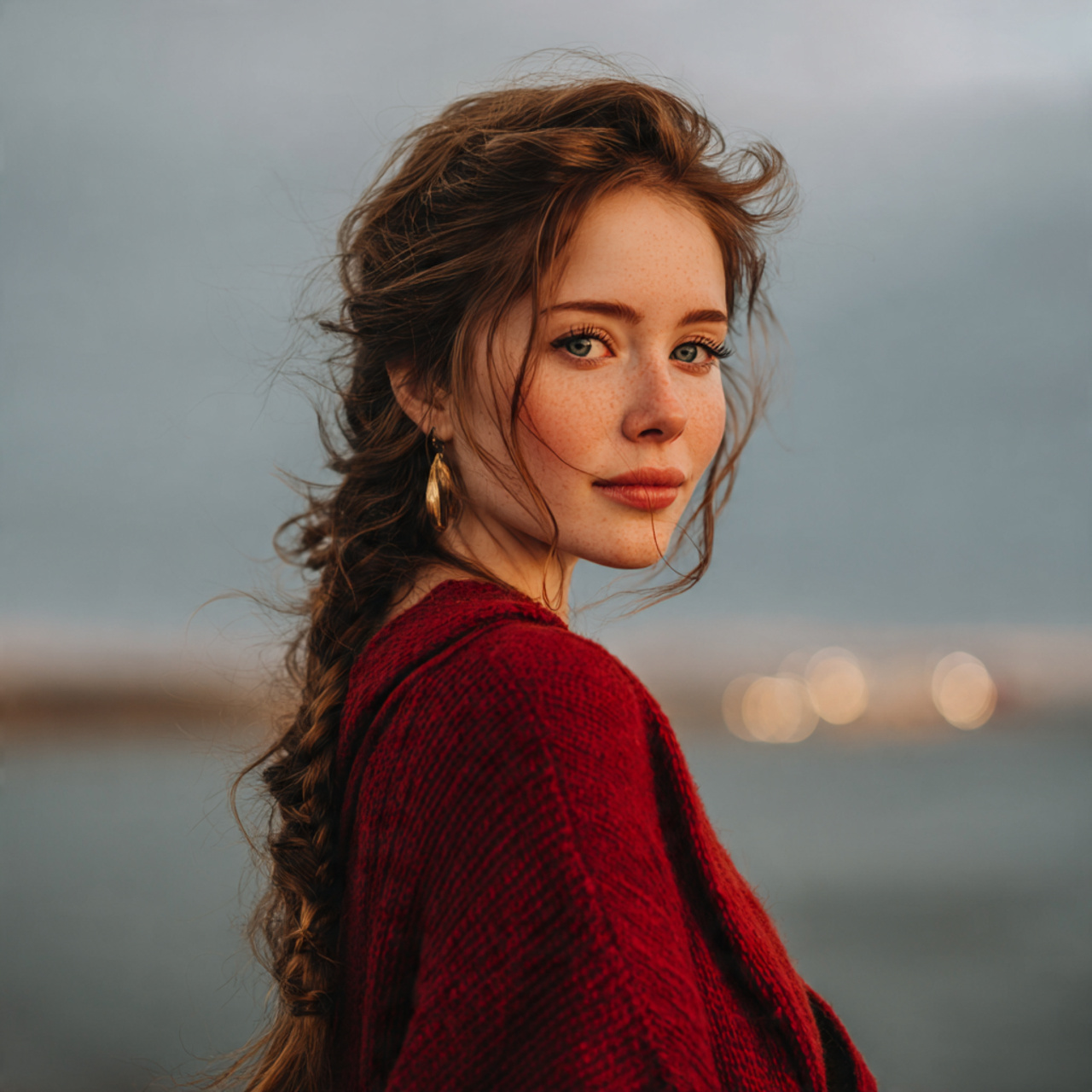 an attractive woman having easy loose side braid h