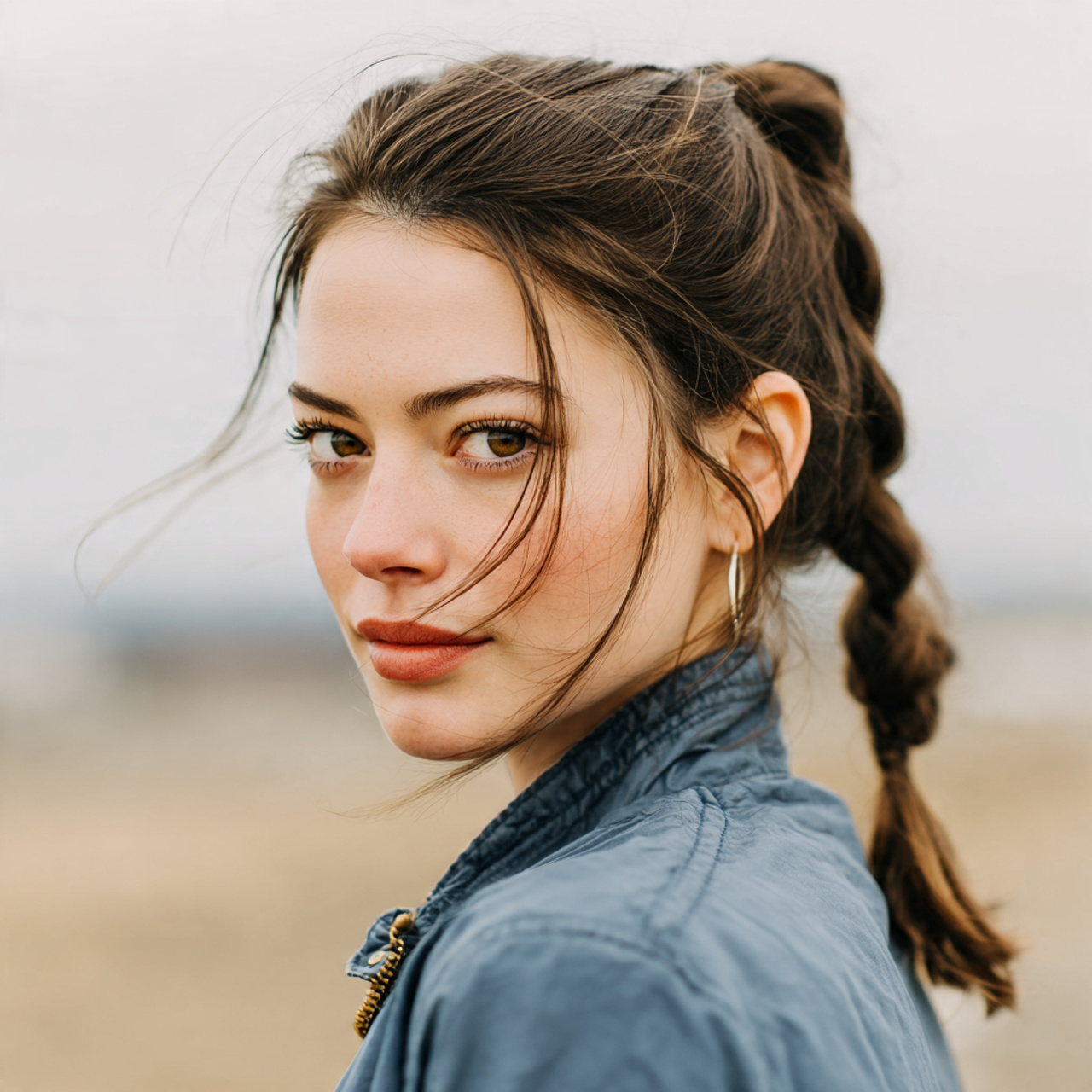 an attractive woman having easy low braided ponyta 1