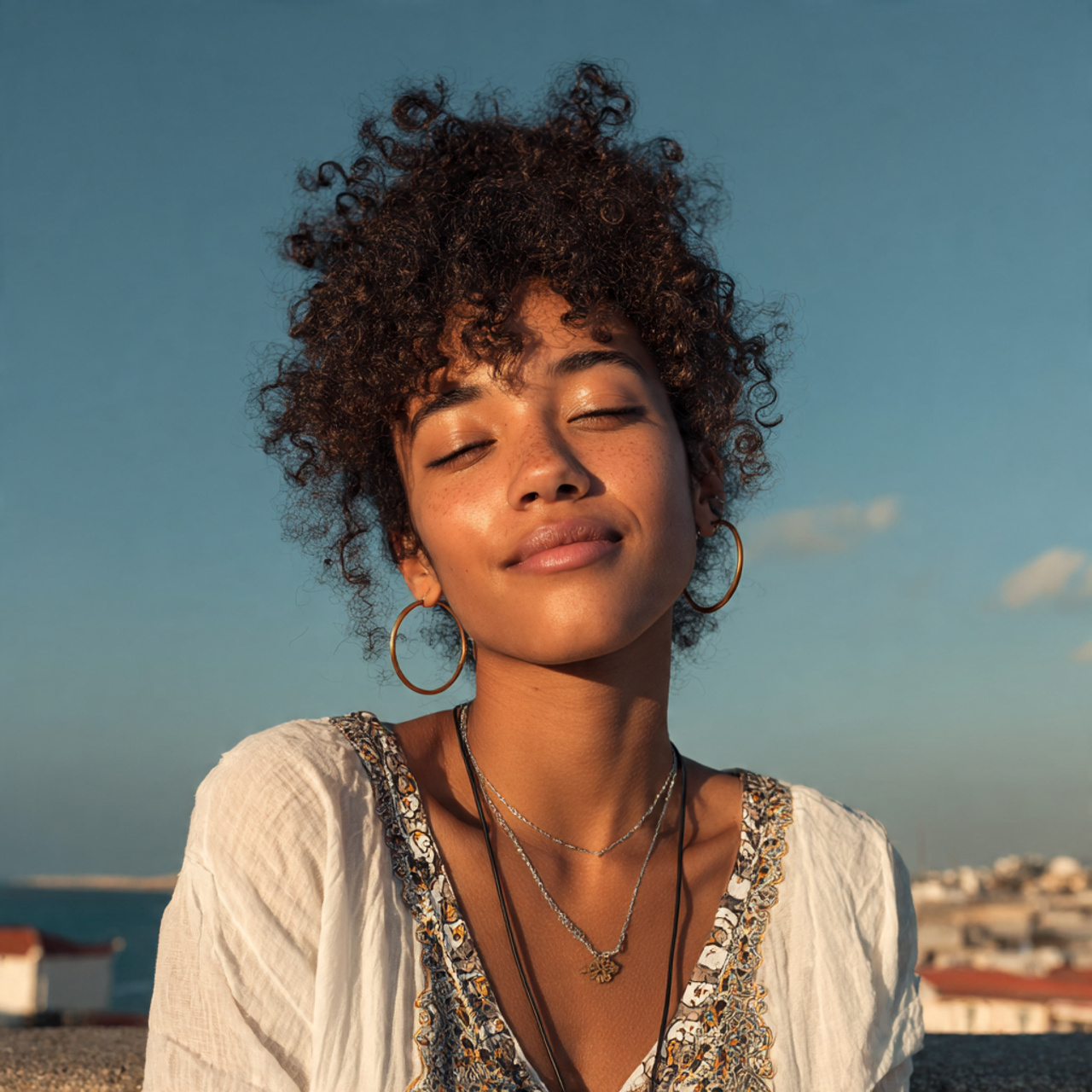 an attractive woman having easy low puff natural h