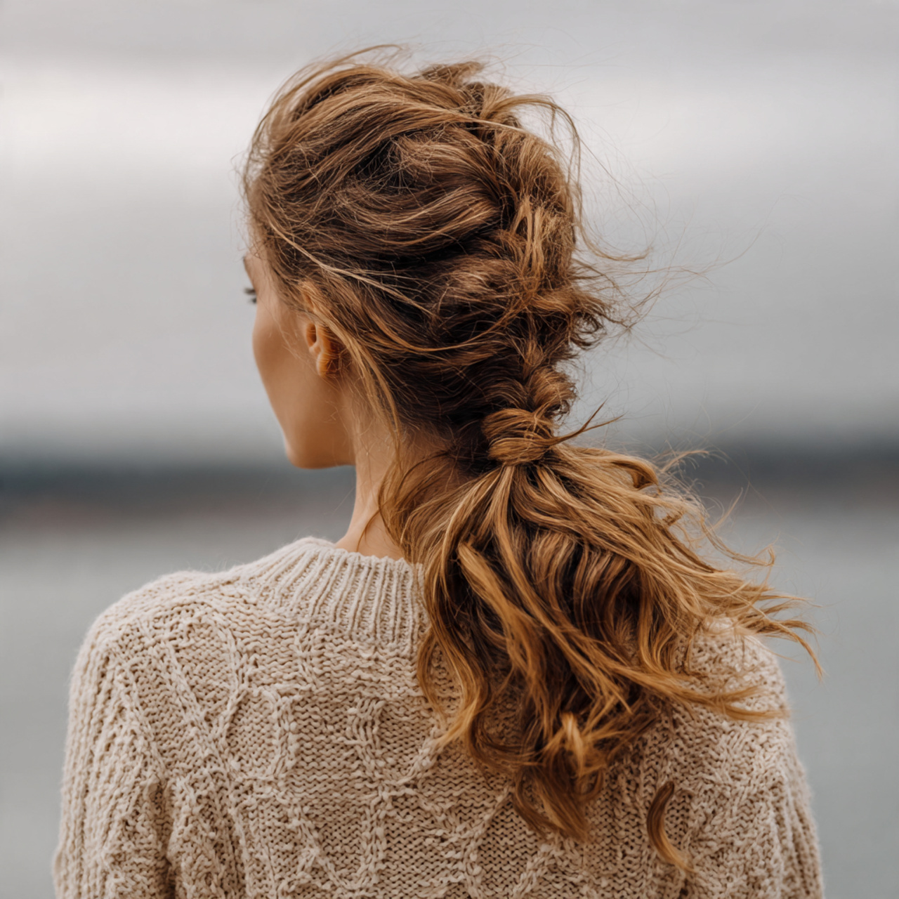 Easy Messy Hairstyles: Effortless Styles That Still Look Stylish 12 an attractive woman having easy messy messy braide