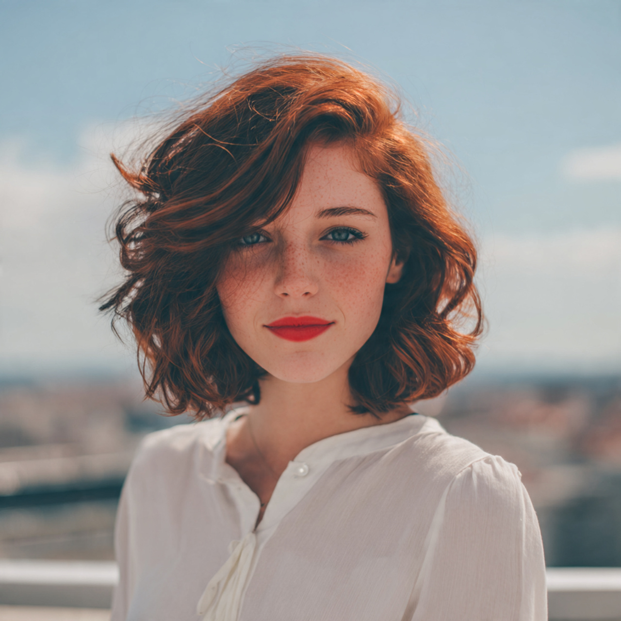 an attractive woman having easy side part volume s