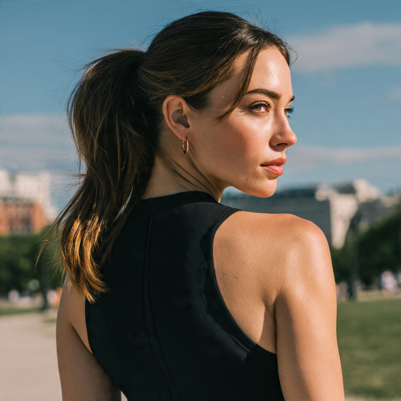 an attractive woman having easy sleek low everyday