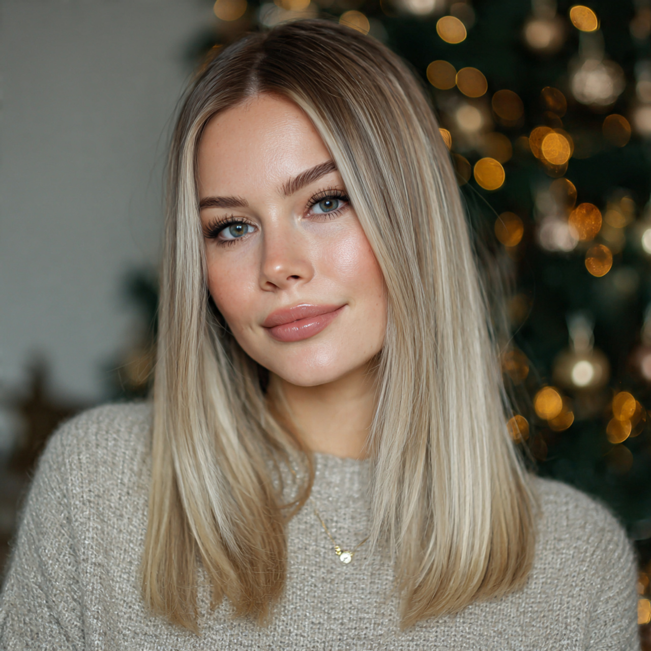 an attractive woman having easy sleek straight hai