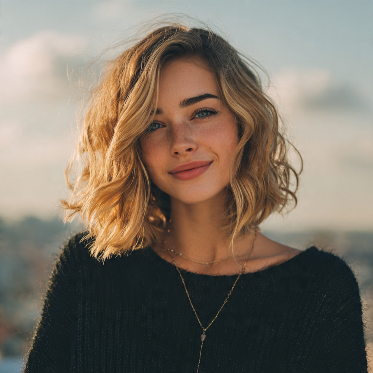 an attractive woman having easy soft loose waves s