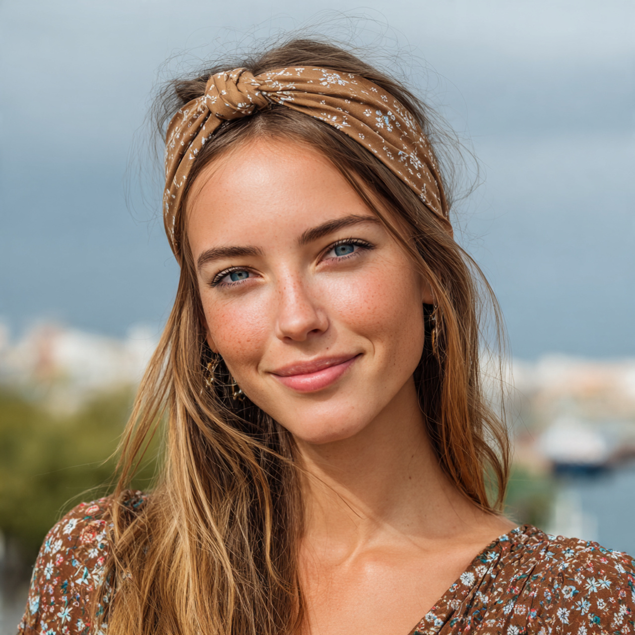 an attractive woman having easy straight hair head