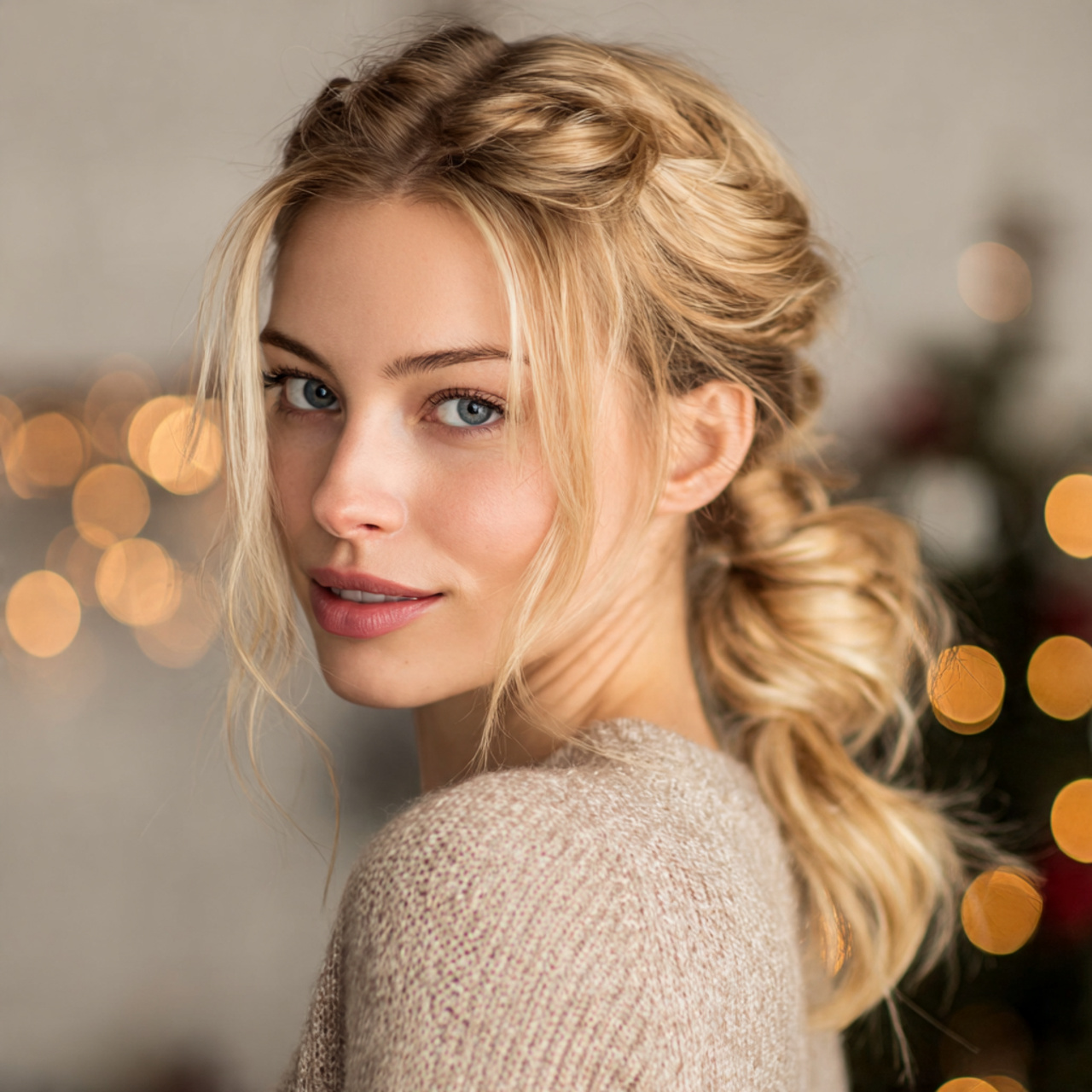 an attractive woman having easy twisted low ponyta