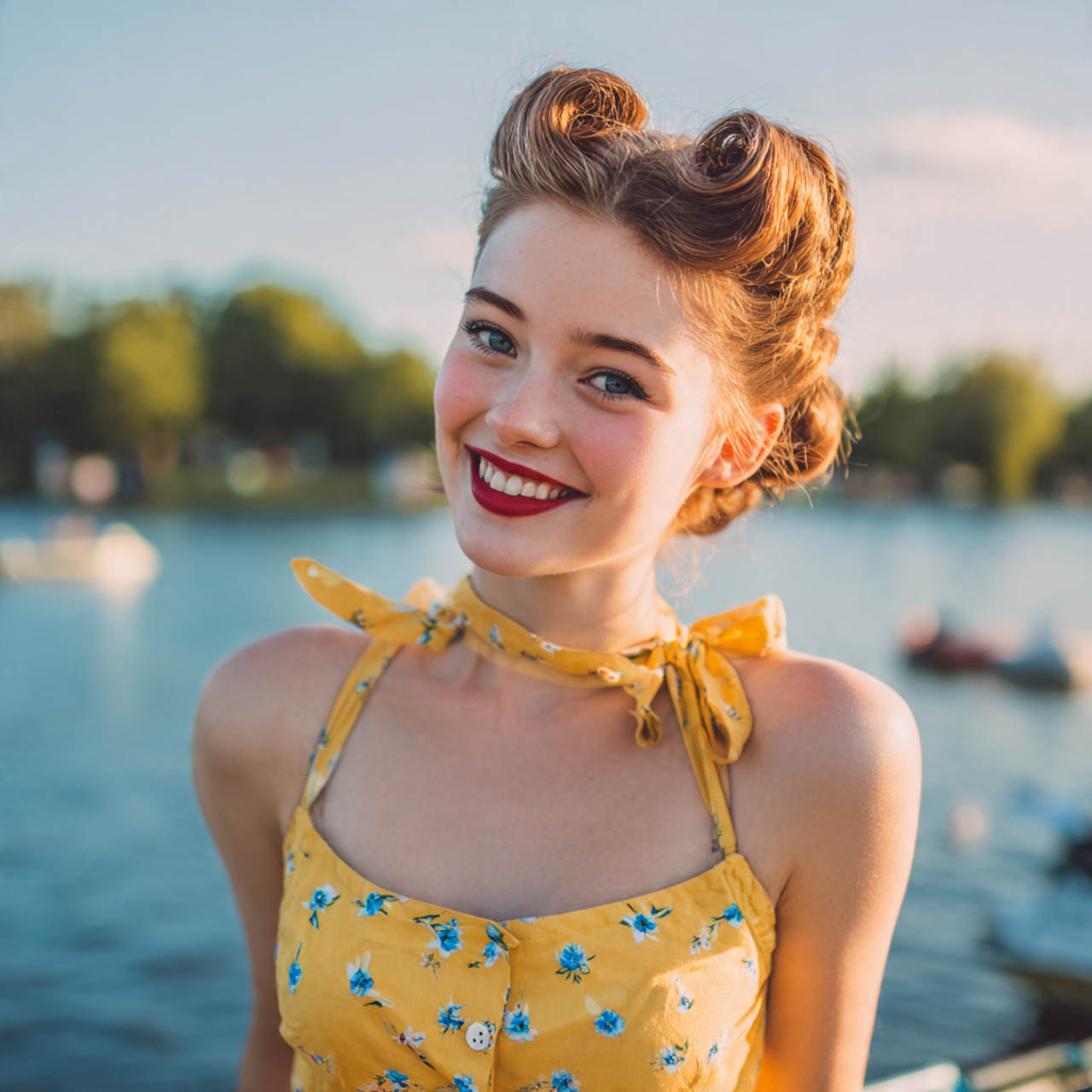 an attractive woman having easy vintage classic vi