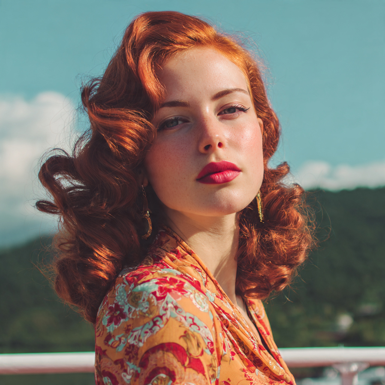 an attractive woman having easy vintage vintage lo