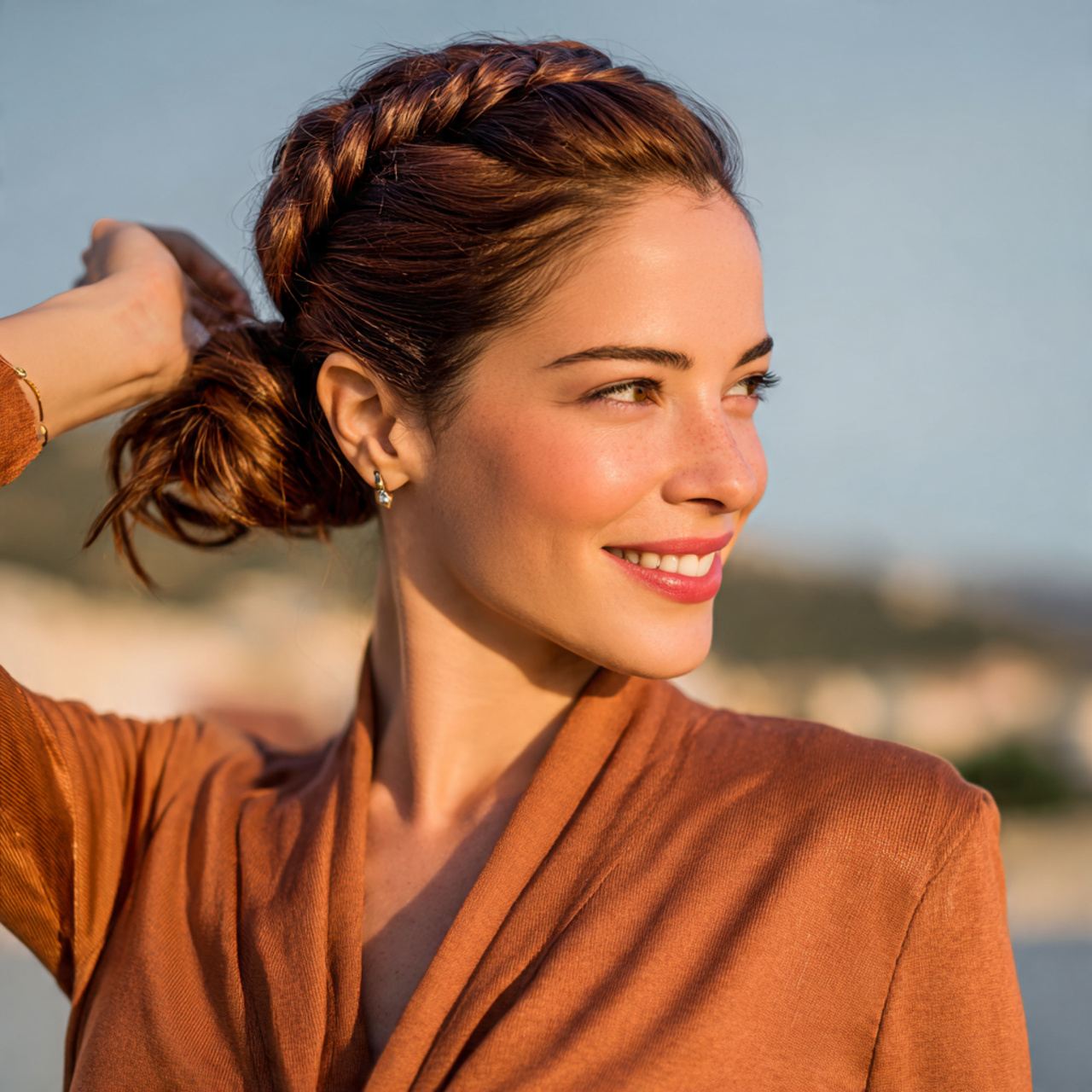 an attractive woman having fast easy claw clip twi