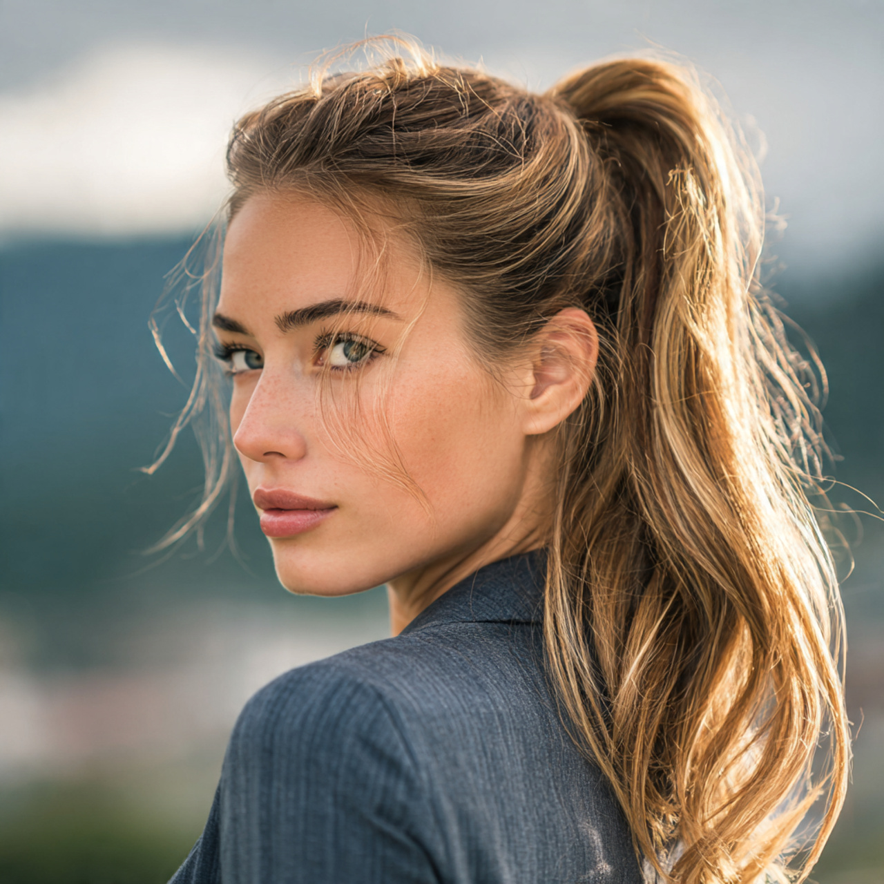 an attractive woman having fast easy low sleek pon