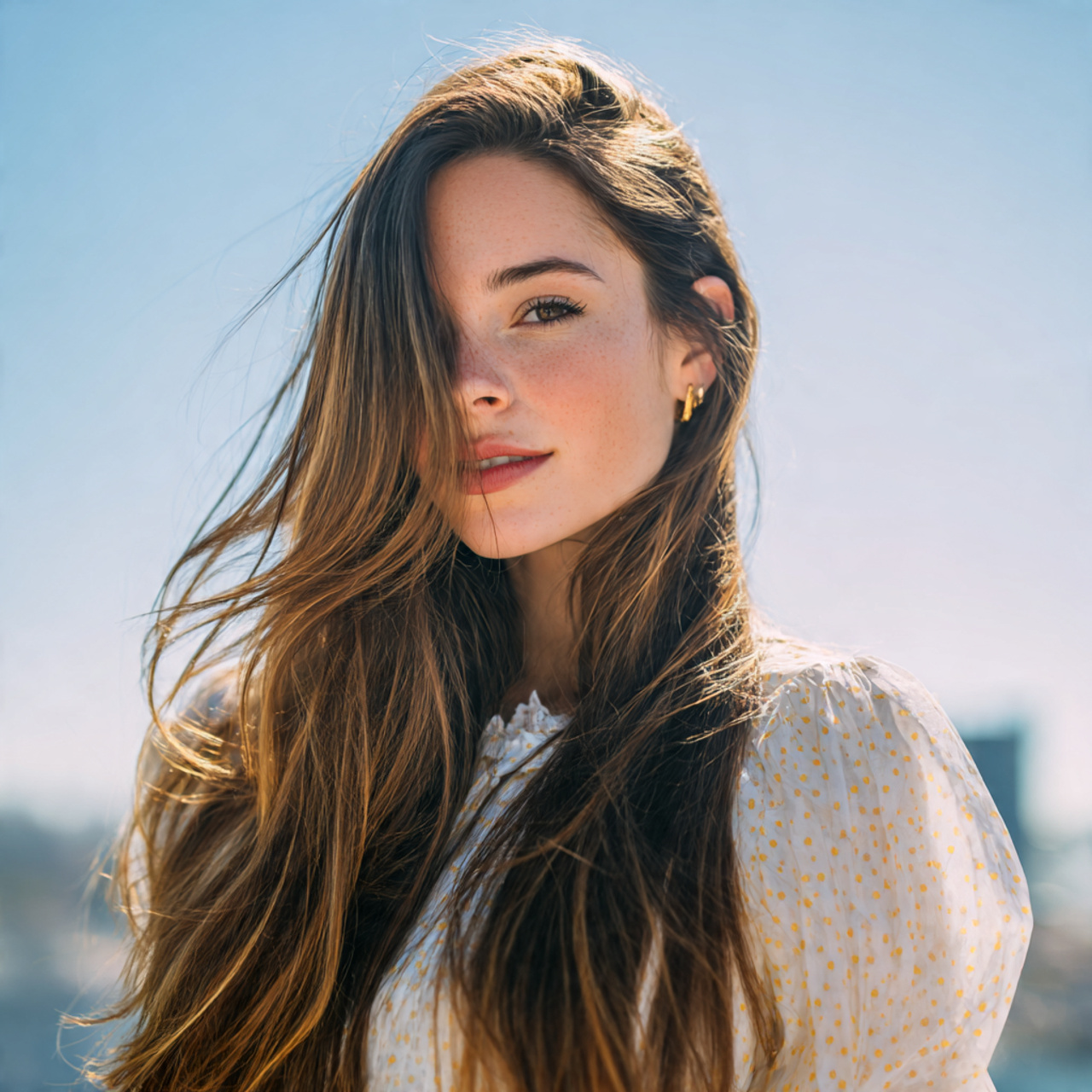 an attractive woman having fast easy side part str