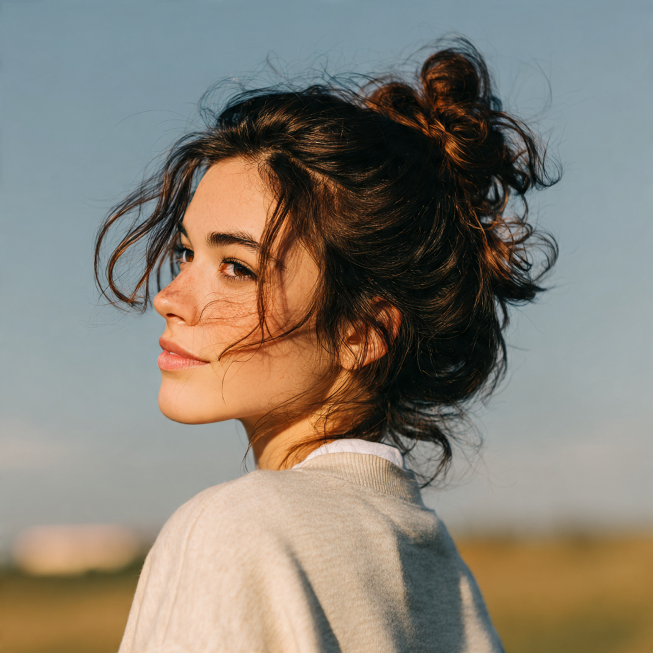 an attractive woman having hairstyle updo easy hal