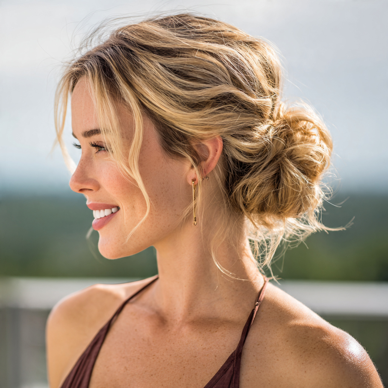 an attractive woman having hairstyle updo easy sim