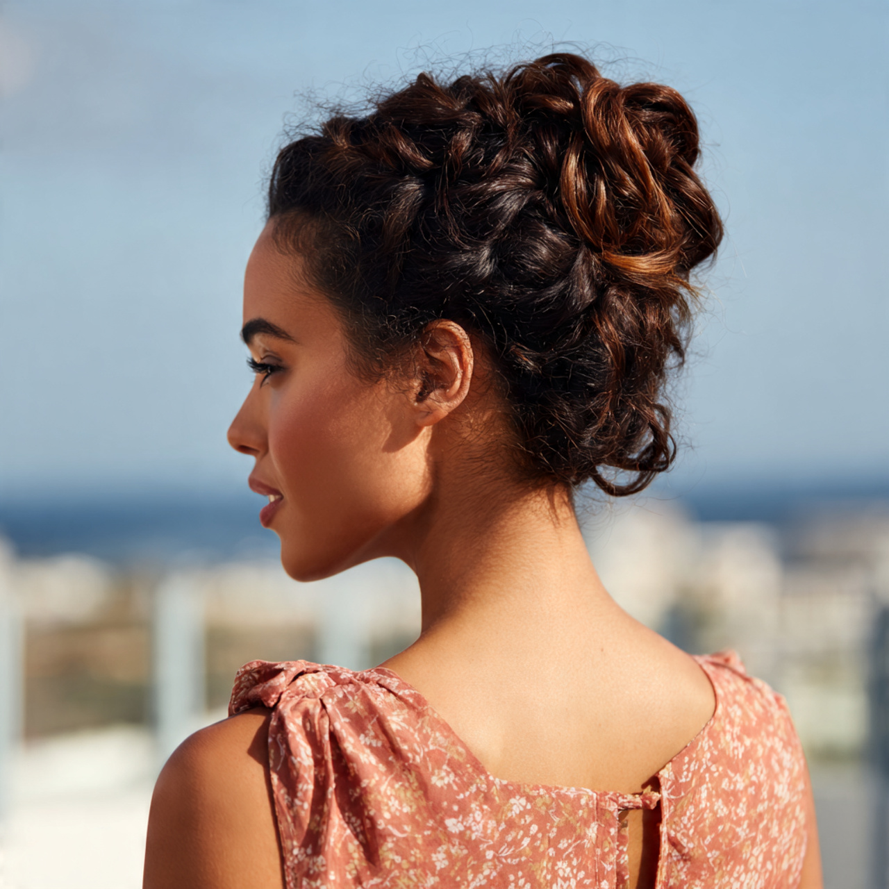 an attractive woman having knotted updo easy updo