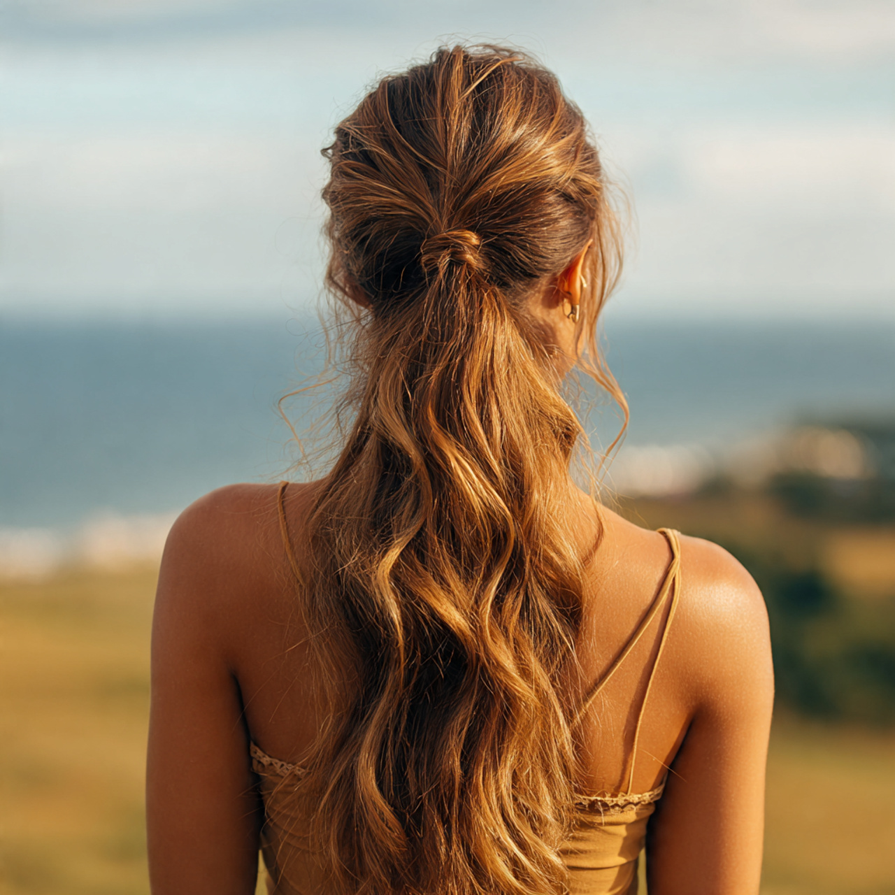 an attractive woman having quick and easy half pon