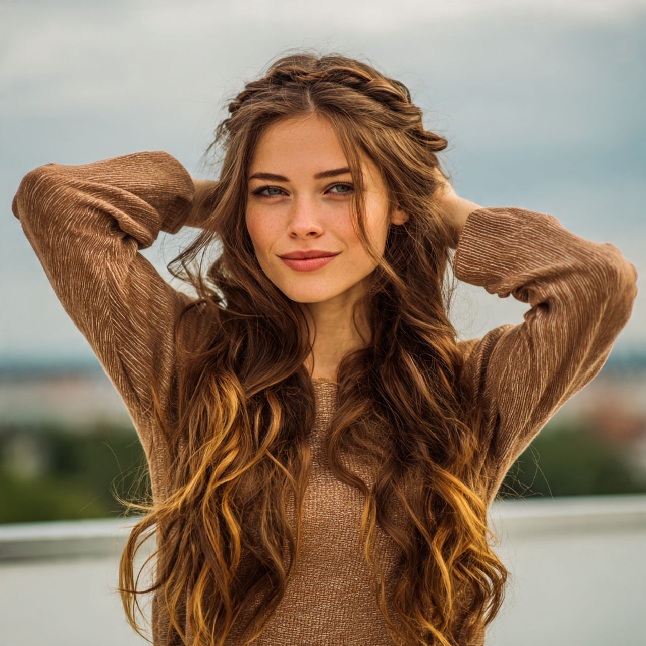 an attractive woman having quick and easy twisted