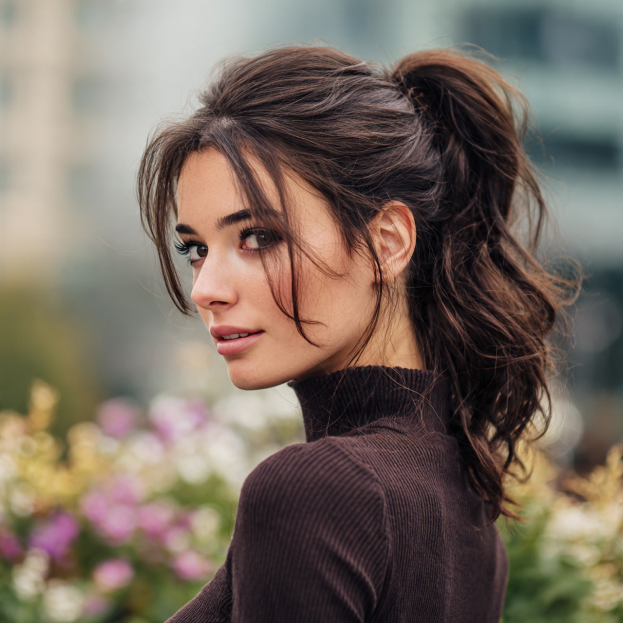 an attractive woman having quick easy classic pony