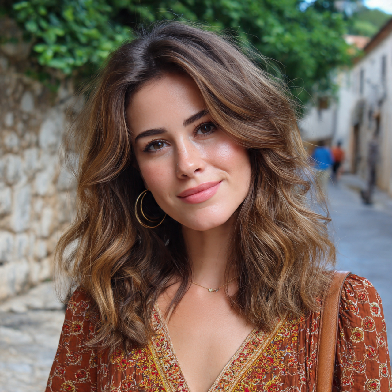 an attractive woman having quick easy side part lo