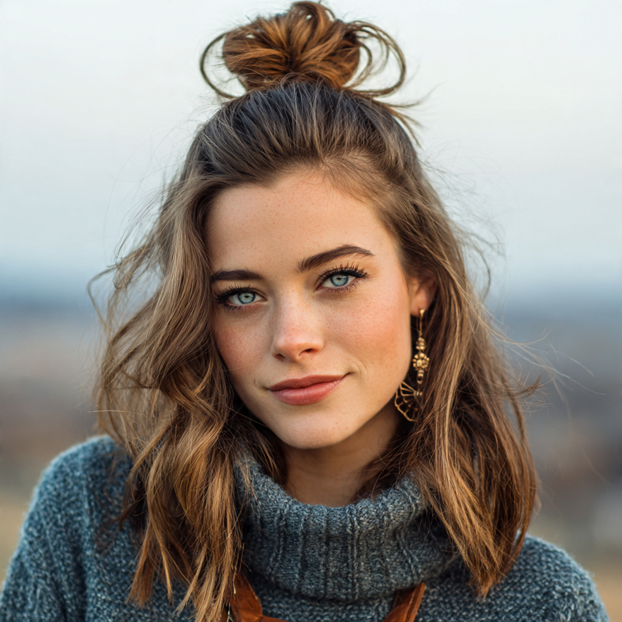 an attractive woman having quick easy textured hal