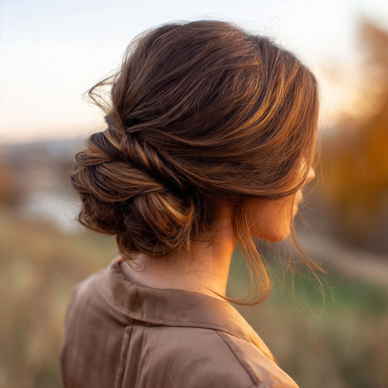 an attractive woman having quick easy twisted low