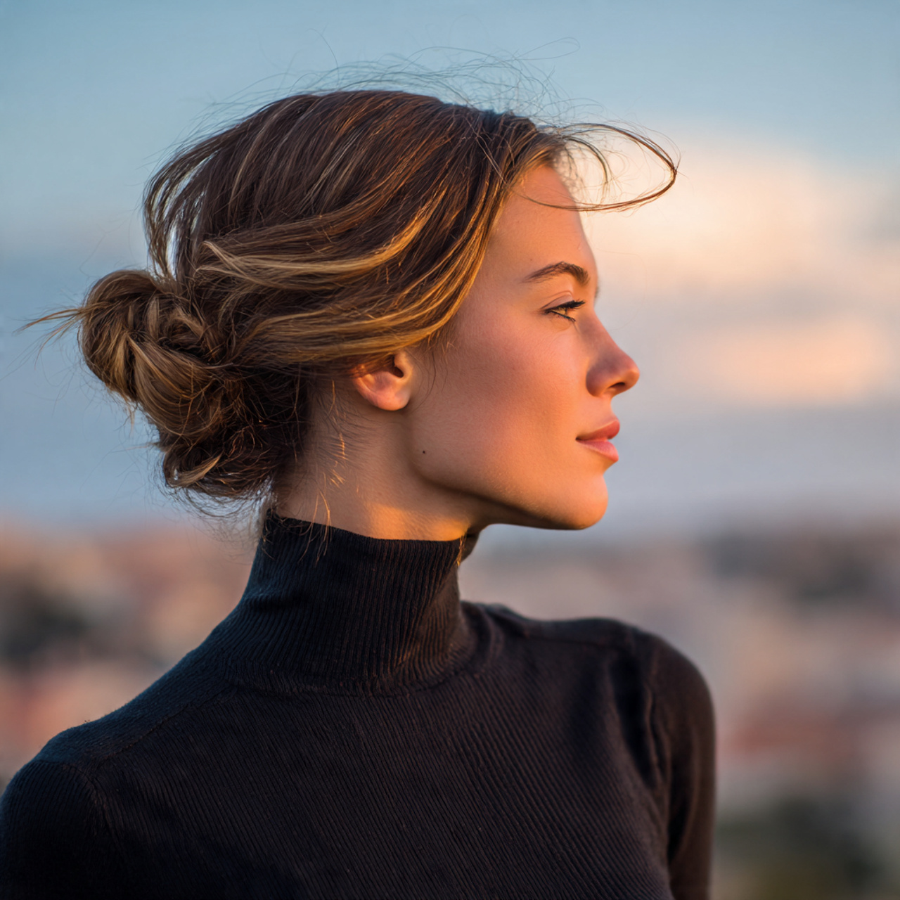 an attractive woman having super easy low twisted