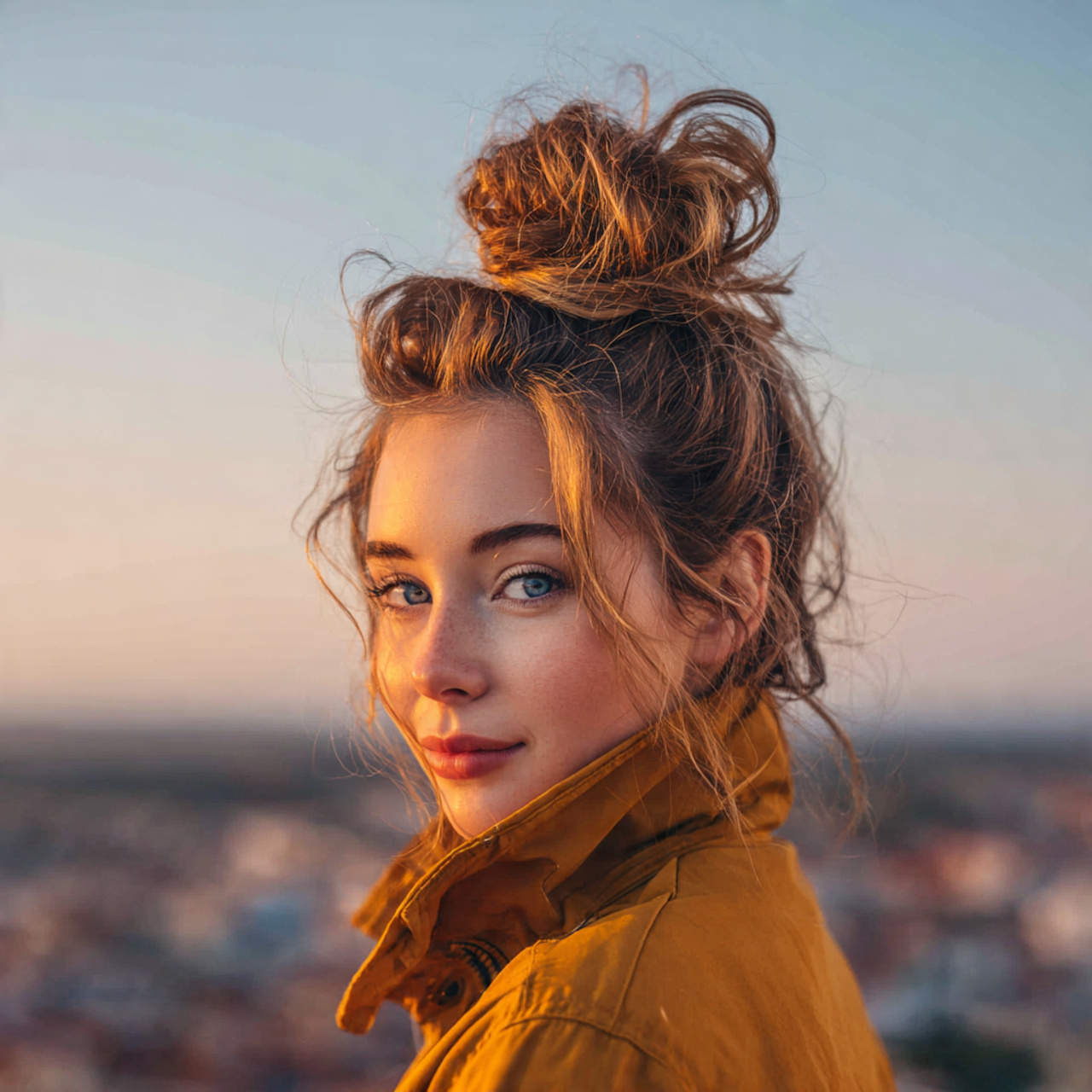 an attractive woman having super easy messy high b