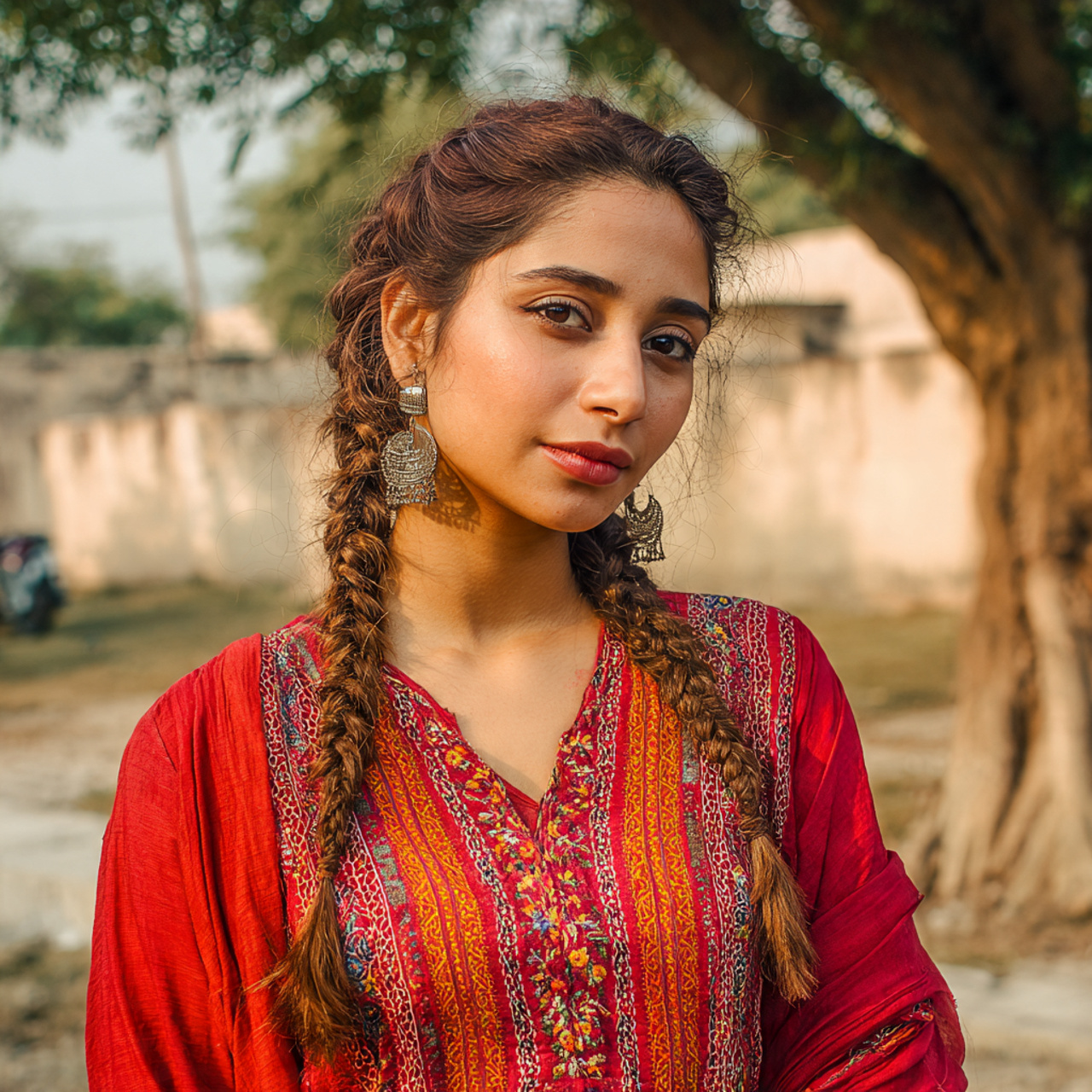 Easy Hairstyles On Kurti That Look Effortless and Beautiful 12 an attractive woman in kurti having easy braided p