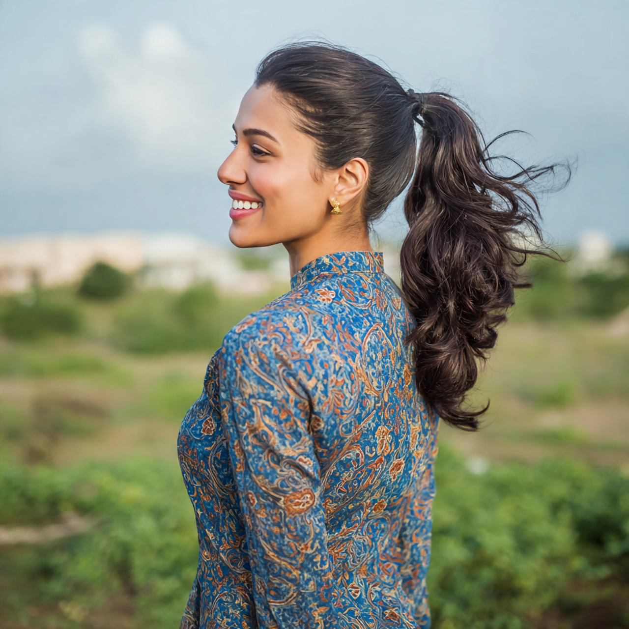 Easy Hairstyles On Kurti That Look Effortless and Beautiful 4 an attractive woman in kurti having easy classic p 1