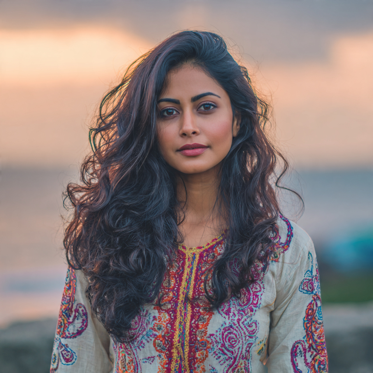 Easy Hairstyles On Kurti That Look Effortless and Beautiful 11 an attractive woman in kurti having easy loose wav