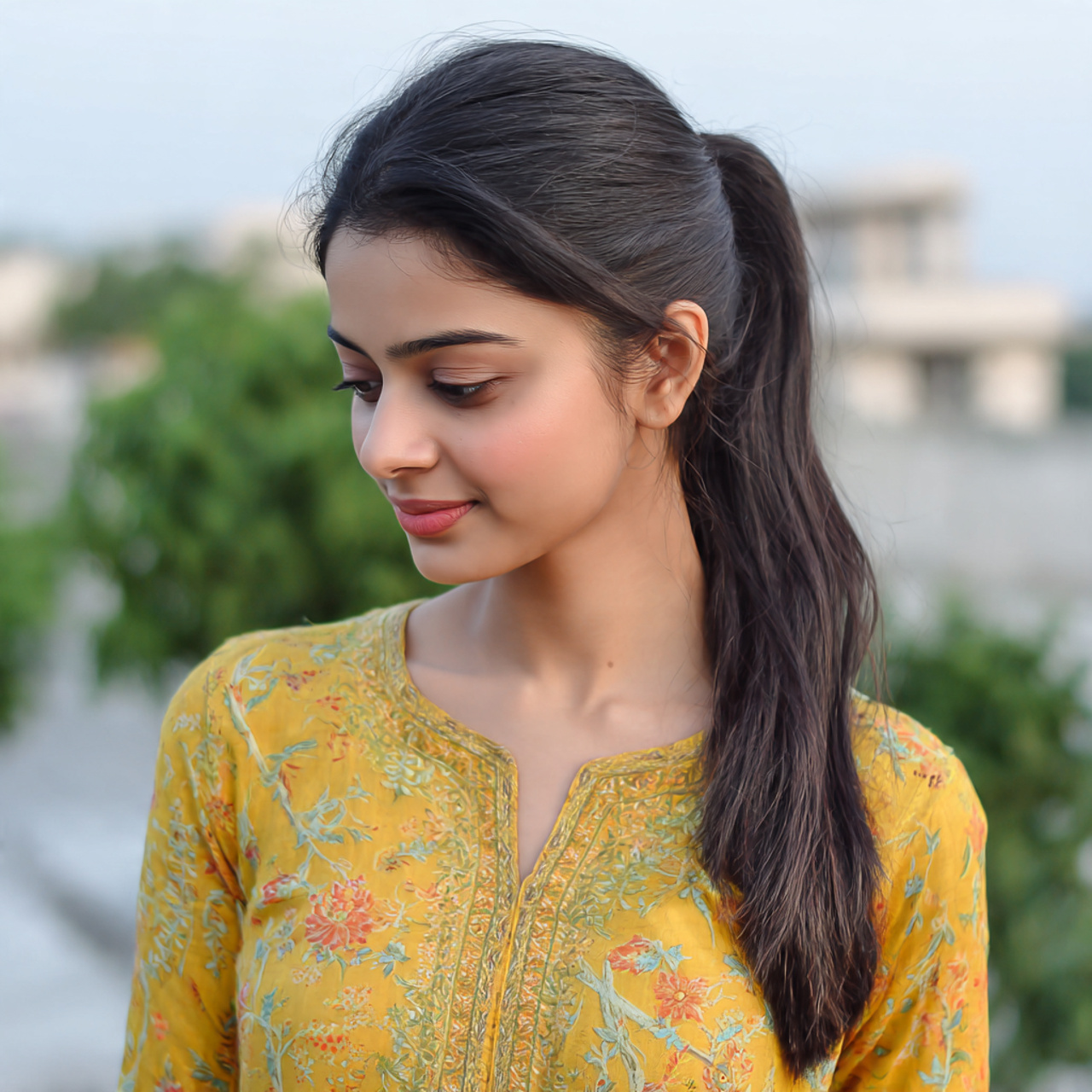 Easy Hairstyles On Kurti That Look Effortless and Beautiful 13 an attractive woman in kurti having easy sleek low