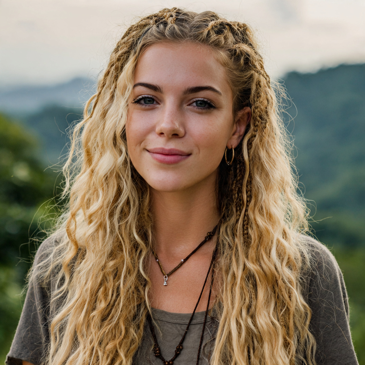 Easy Curled Hairstyles: 13 Simple Looks You Can Try Anytime 10 an attractive woman with braided front with curls