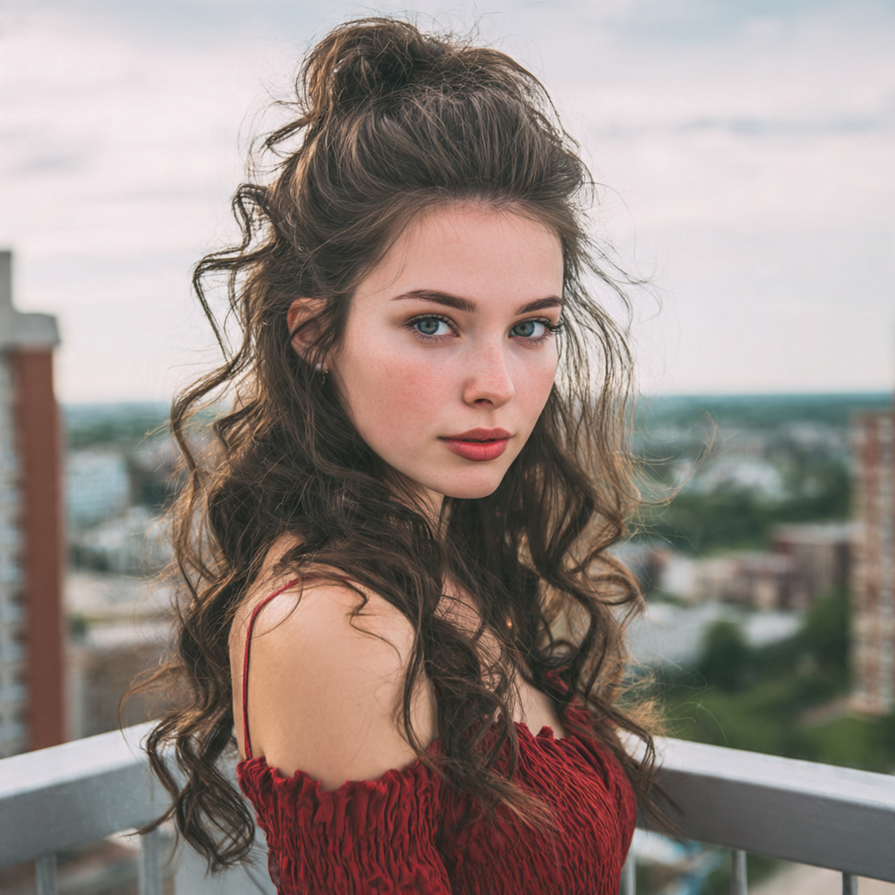 Easy Curled Hairstyles: 13 Simple Looks You Can Try Anytime 2 an attractive woman with half up curled style hair