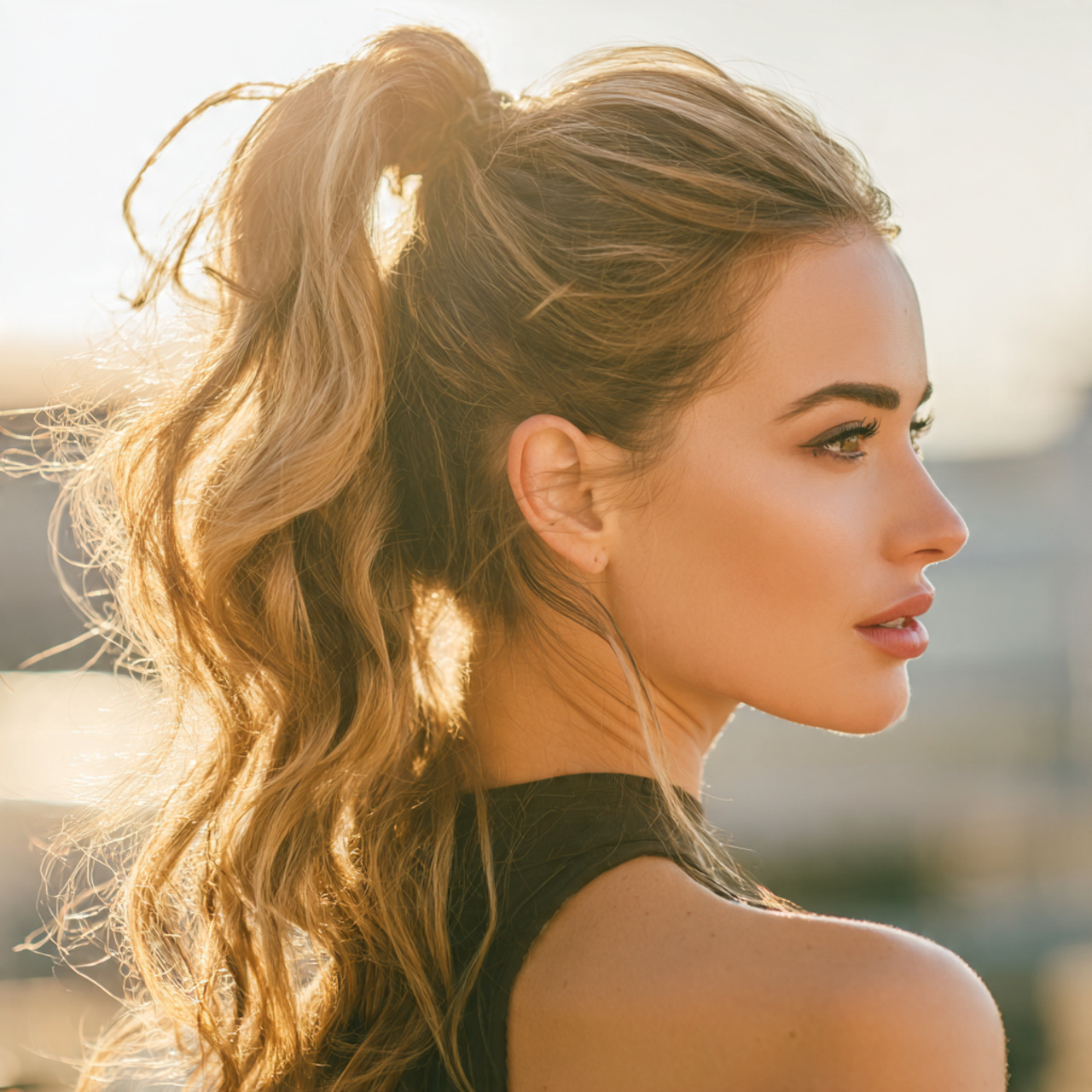 Easy Hairstyles For Beginners: 10 Quick and Stylish Looks for Everyday Life 8 an attractive women having easy beginner basic hig