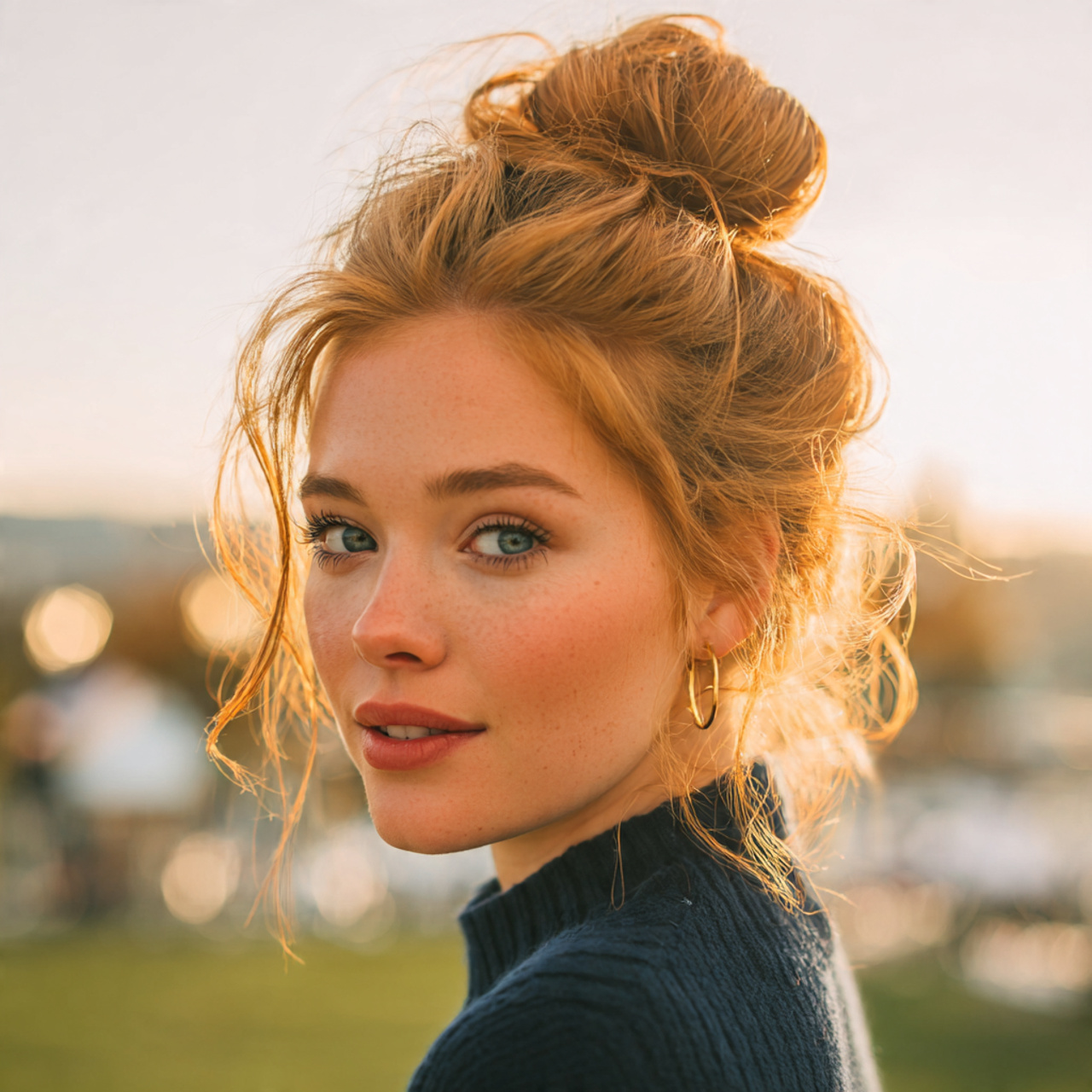 Easy Hairstyles For Beginners: 10 Quick and Stylish Looks for Everyday Life 4 an attractive women having easy beginner messy bun