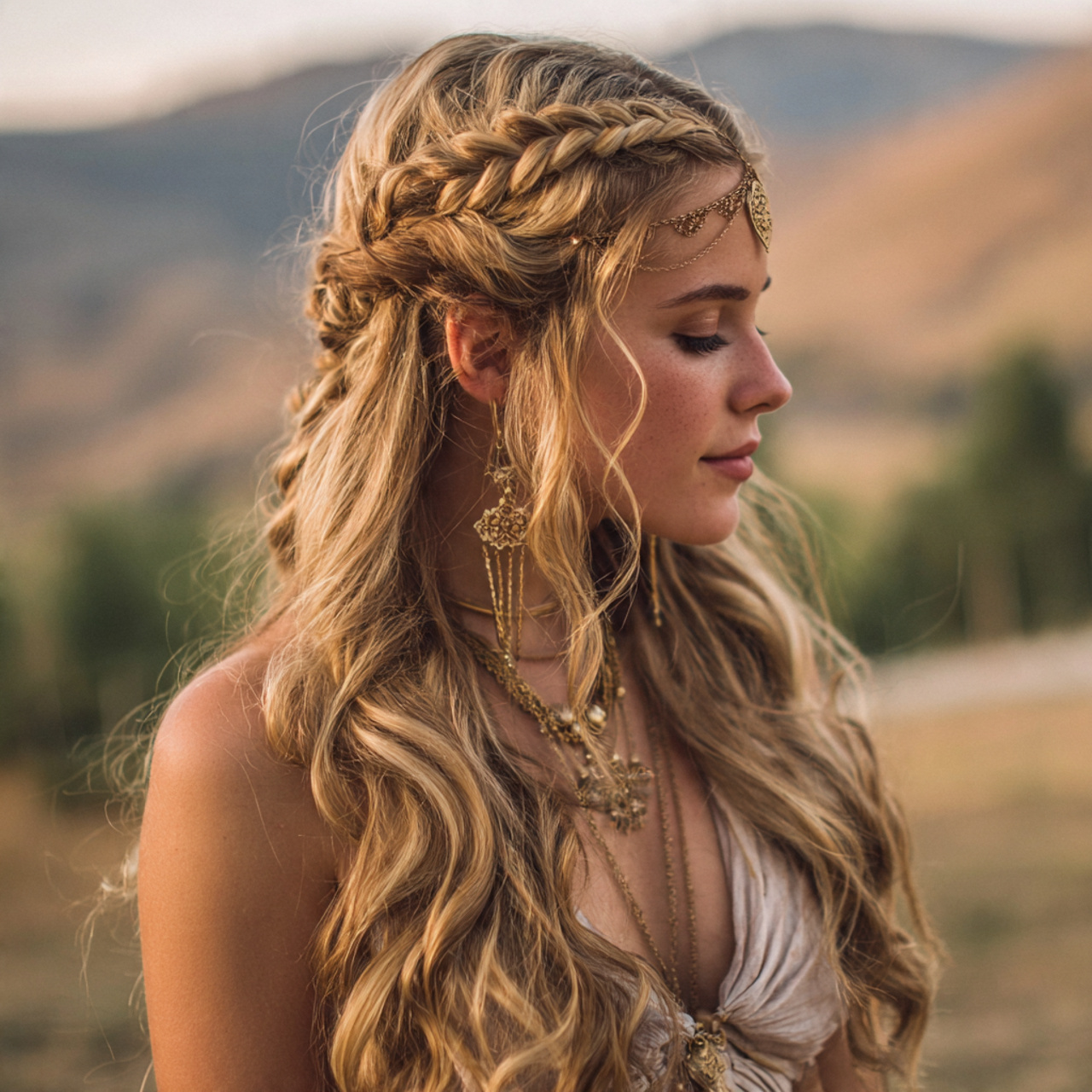 Easy Party Hairstyles: Simple Looks That Feel Stylish and Fun 4 an attractive women having easy braided crown acce