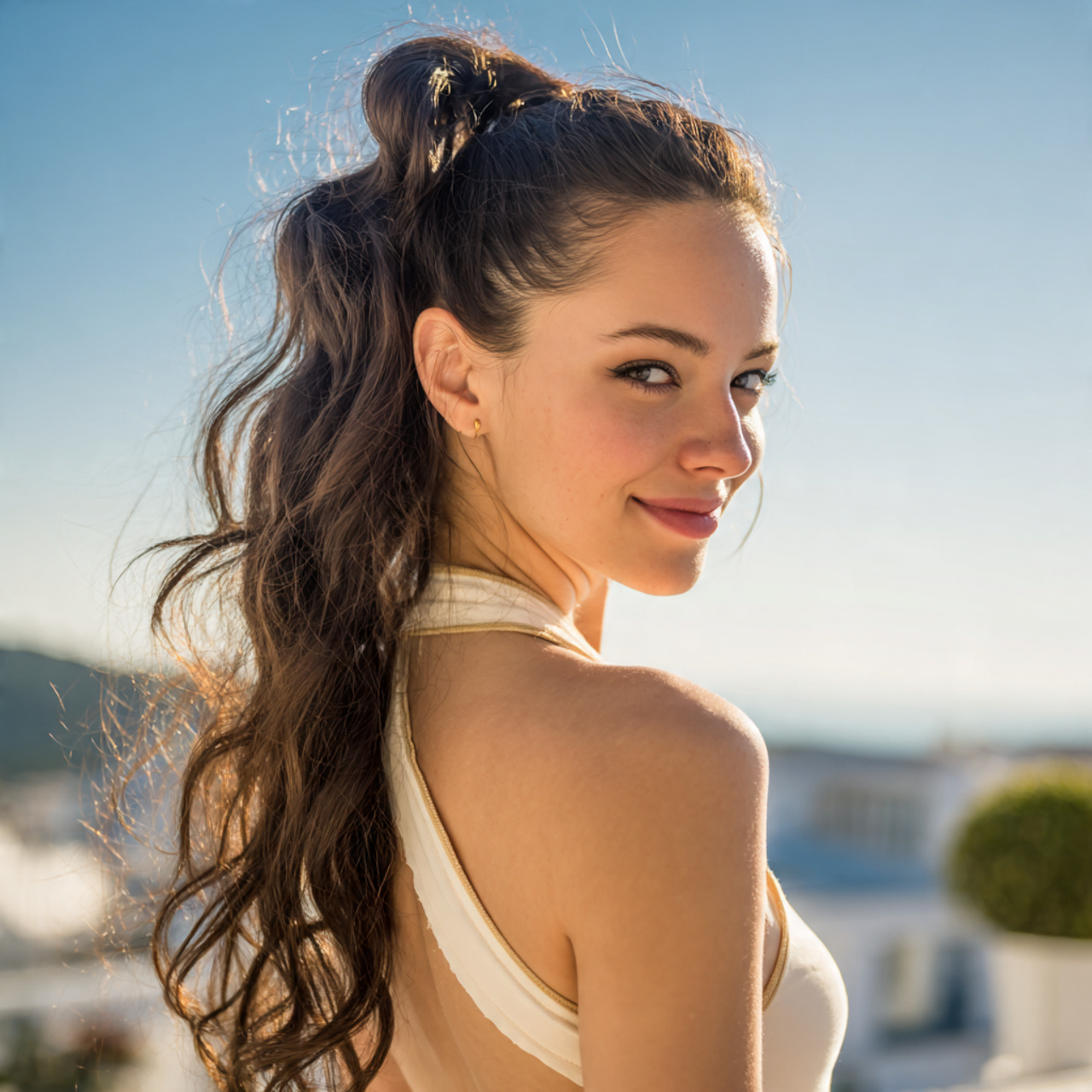 Easy Party Hairstyles: Simple Looks That Feel Stylish and Fun 8 an attractive women having easy half up bubble pon