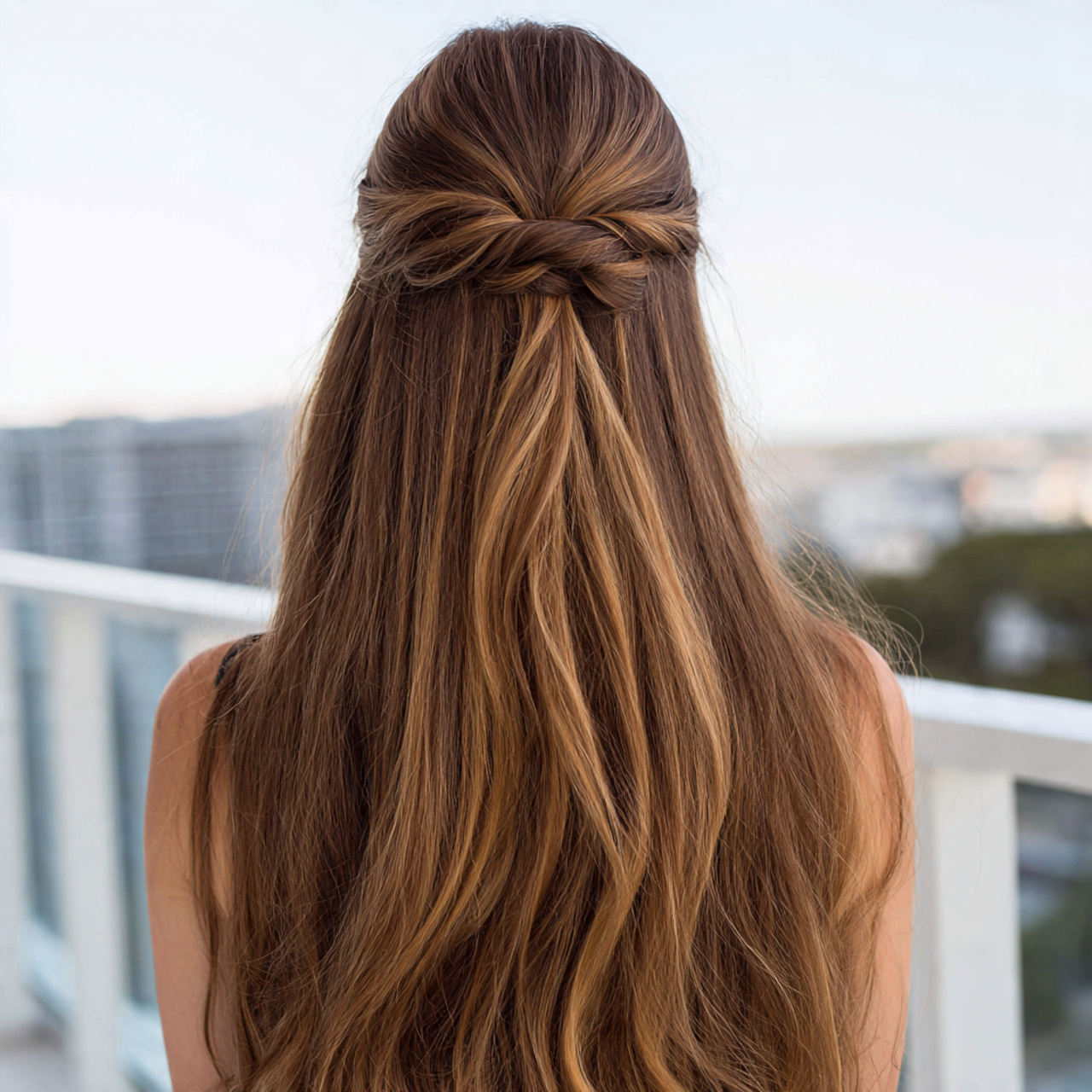 Easy Hairstyles Straight Hair: 12 Simple Looks for Everyday Style 3 an attractive women having easy half up half down 1 2