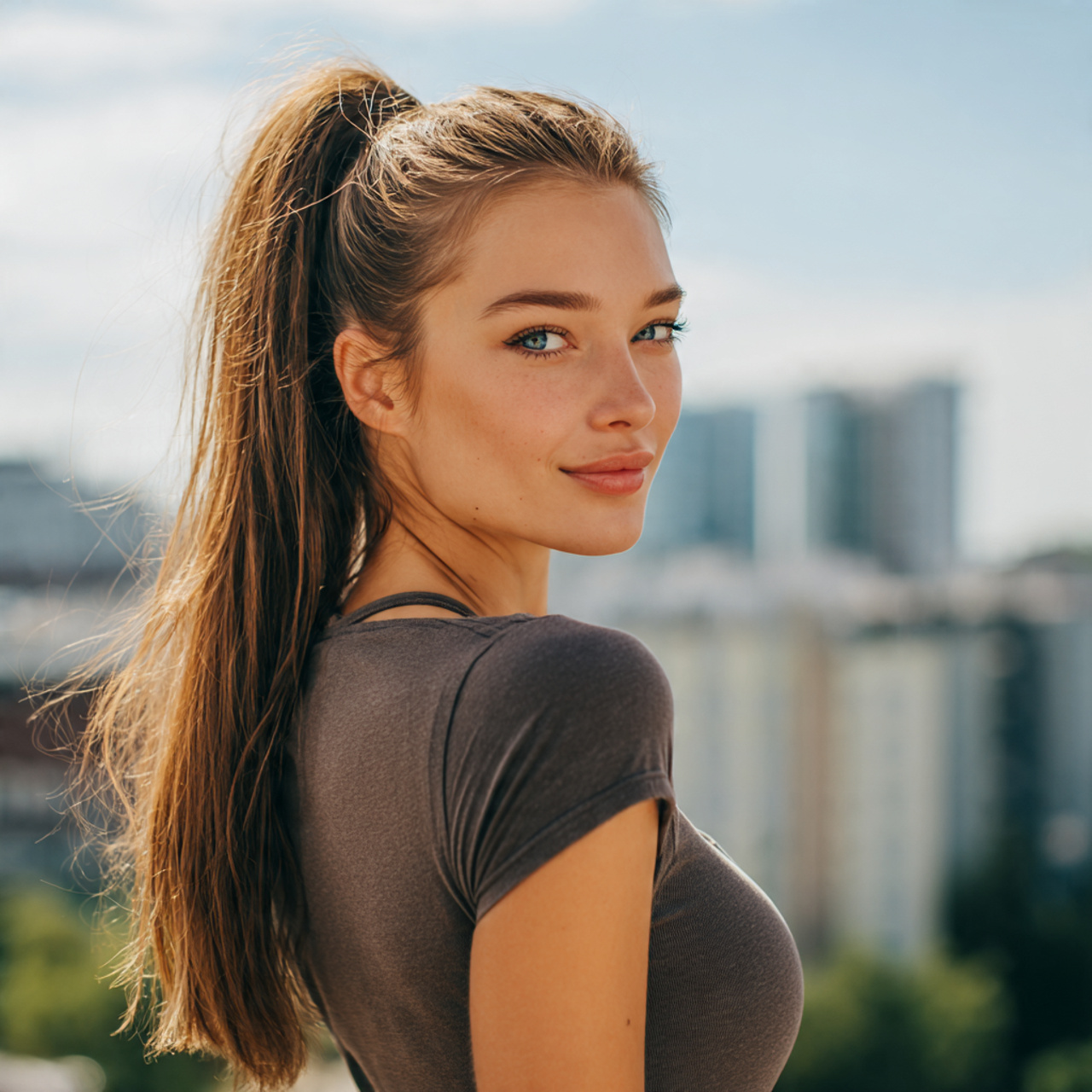 Easy Hairstyles Straight Hair: 12 Simple Looks for Everyday Style 7 an attractive women having easy high ponytail stra