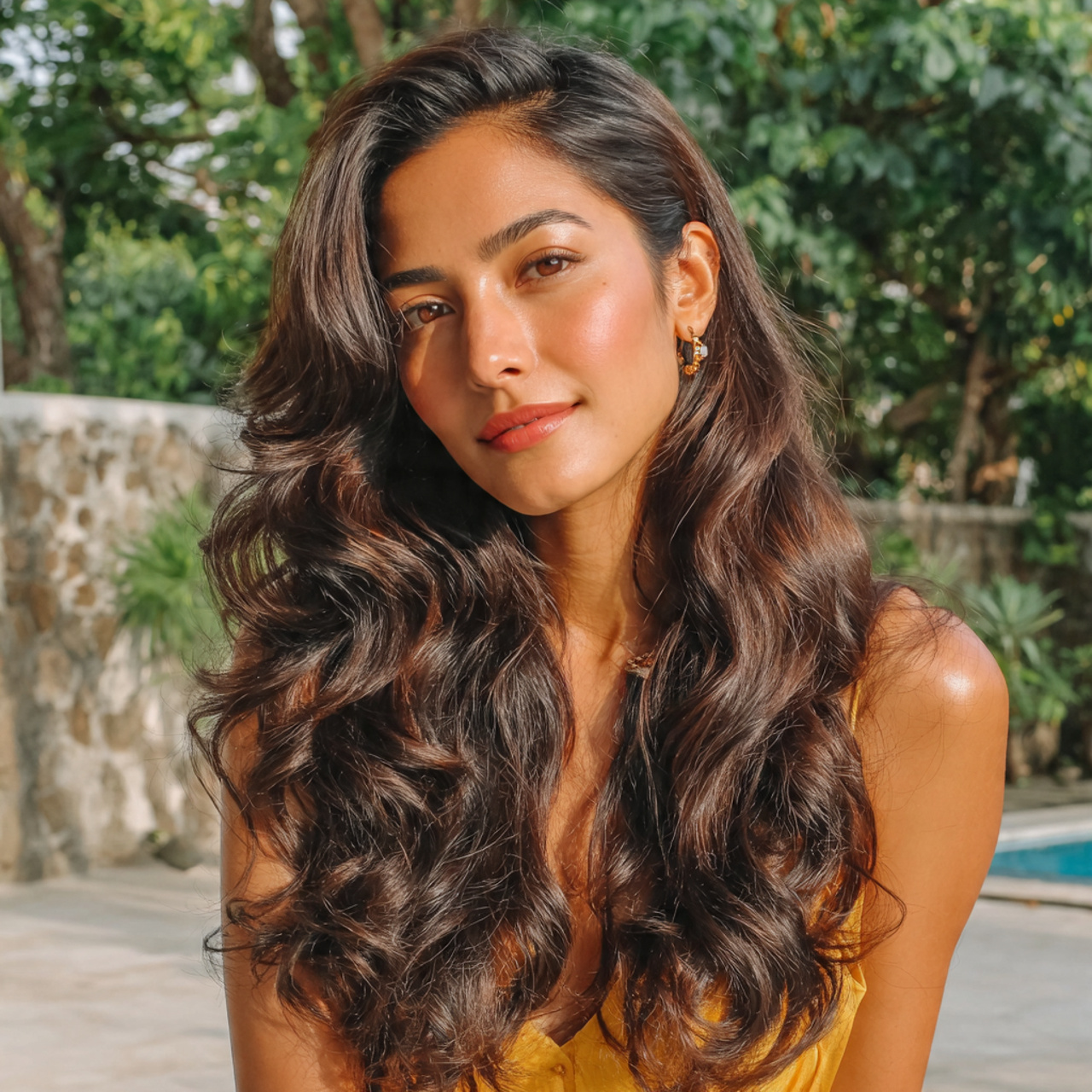 Easy Party Hairstyles: Simple Looks That Feel Stylish and Fun 3 an attractive women having easy loose waves with s 1