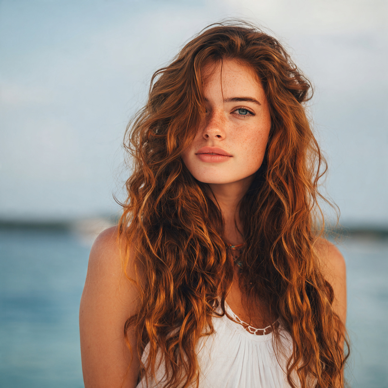 an attractive women having easy pretty loose beach