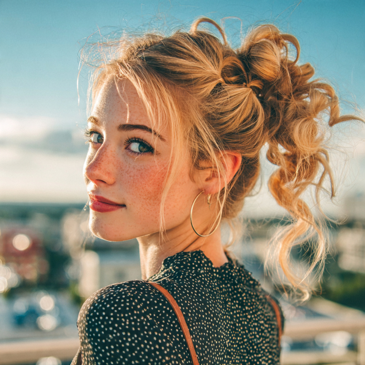 an attractive women having easy prom bubble ponyta