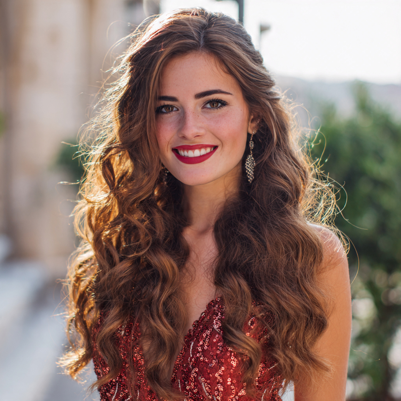 an attractive women having easy prom loose romanti