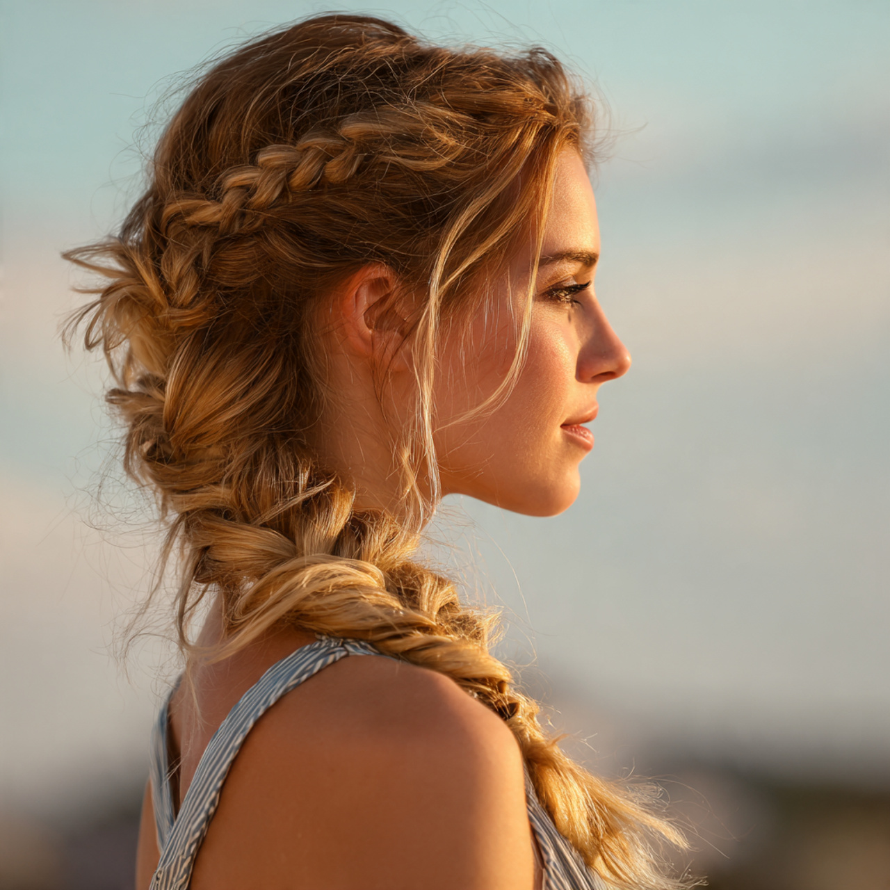 an attractive women having easy prom relaxed side