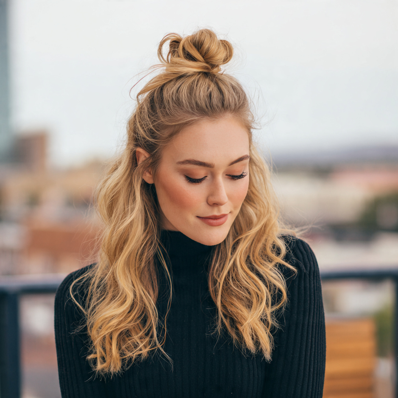 an attractive women having easy quick relaxed half