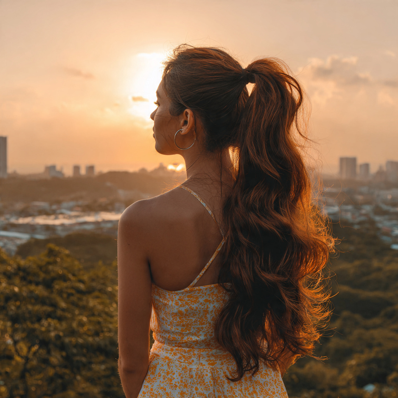 15 Easy Hairstyles For Long Hair You Can Do in Minutes 12 an attractive women having long bubble ponytail ha